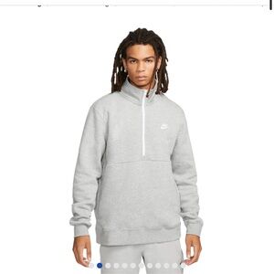 Nike Light Gray club 1/2 zip Pullover